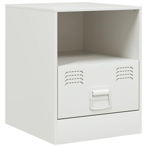 vidaXL Nachttisch Wei&szlig; 34,5x39x44 cm Stahl
