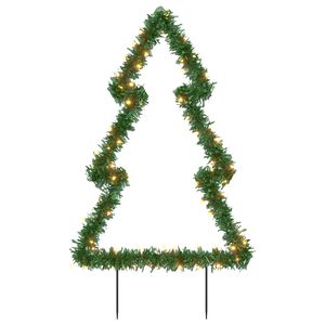 vidaXL Weihnachtsbaum mit Erdspie&szlig;en und 80 LEDs 60 cm