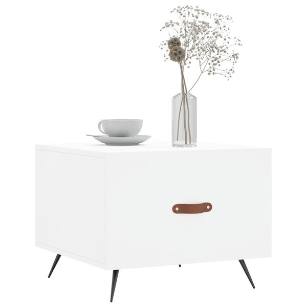 vidaXL Couchtische 2 Stk. Wei&szlig; 50x50x40 cm Holzwerkstoff