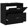 vidaXL Badezimmerschrank mit T&uuml;r Schwarz Eichen-Optik 59 x 37 x 59 cm