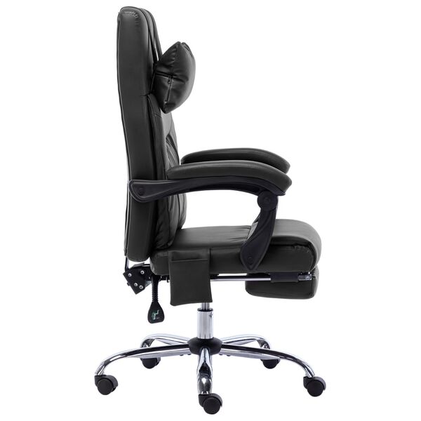 vidaXL Massage-B&uuml;rostuhl Schwarz Kunstleder