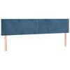vidaXL Boxspringbett mit Matratze Dunkelblau 180x200 cm Samt