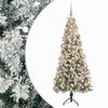 vidaXL K&uuml;nstlicher Weihnachtsbaum mit Weihnachtskugel 180 cm 300 LEDs