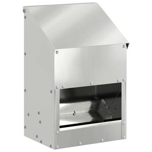vidaXL H&uuml;hnerf&uuml;tterer Silber 21 x 16 x 33 cm 3 kg Verzinkter Stahl