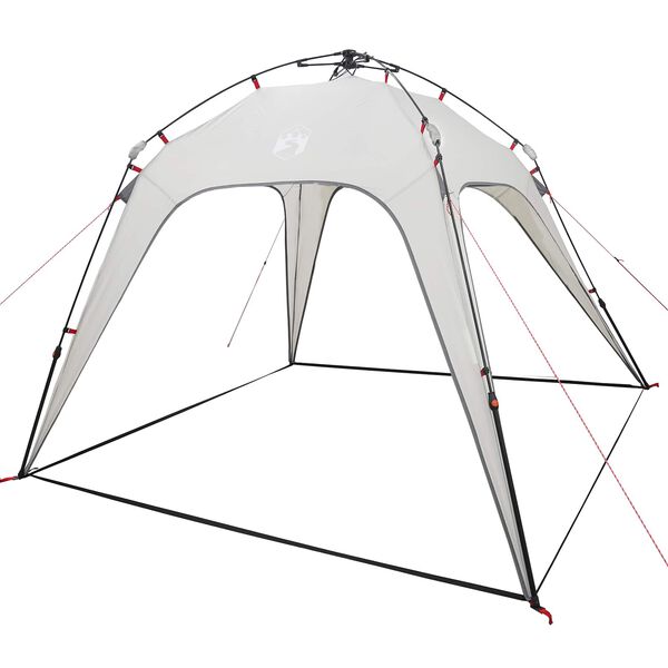 vidaXL Sofort Zelt mit Speicher Grau 260 x 260 x 197 cm Stahl