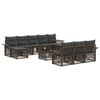 vidaXL Gartensofa-set 11 Stk. Grau Poly-Rattan