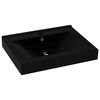 vidaXL Luxus-Waschbecken mit Hahnloch Matt-Schwarz 60x46 cm Keramik