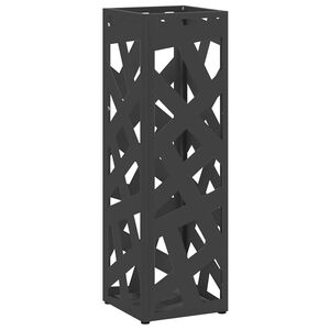vidaXL Regenschirmst&auml;nder Schwarz 15,5 x 15,5 x 49 cm Stahl