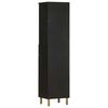 vidaXL Badschrank Schwarz 38x33x160 cm Massivholz Mango
