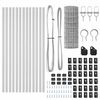 vidaXL Zaun mit Pfosten Silber 0,6 x 25 m Stahl und PVC