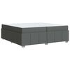 vidaXL Bettrahmen mit Matratze Dunkelgrau 200 x 200 cm Stoff