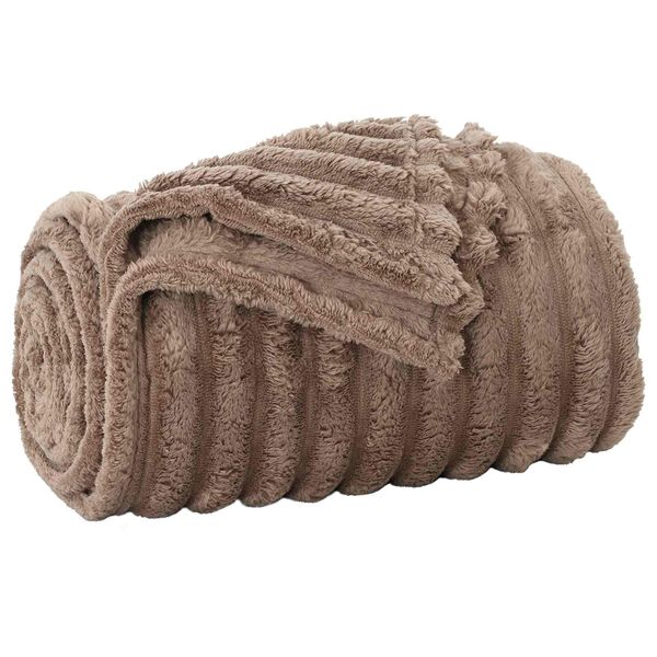 vidaXL &Uuml;berwurfdecke Kamel 150 x 130 cm Fleece