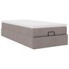 vidaXL Ottoman-Bett mit Matratze Taupe 80x200 cm Stoff