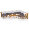 vidaXL 11-tlg. Garten-Lounge-Set mit Kissen Massivholz Akazie
