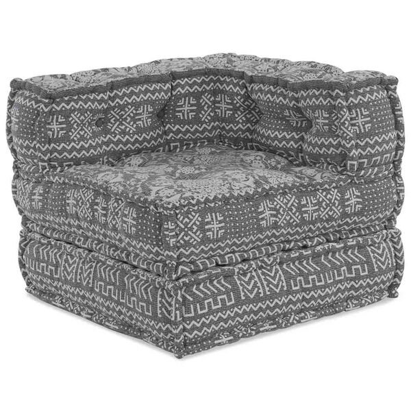 vidaXL Modulares Ecksofa Hellgrau 70 x 70 x 56 cm Stoff