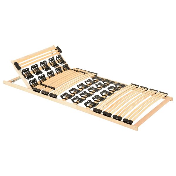 vidaXL Lattenrost mit 38 Latten Verstellbares Kopfteil 100x200 cm