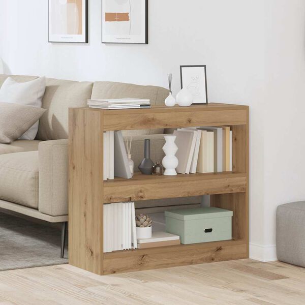 vidaXL B&uuml;cherregal/Raumteiler Artisan-Eiche 80x30x72 cm