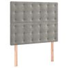 vidaXL Boxspringbett mit Matratze & LED Hellgrau 120x200 cm Samt
