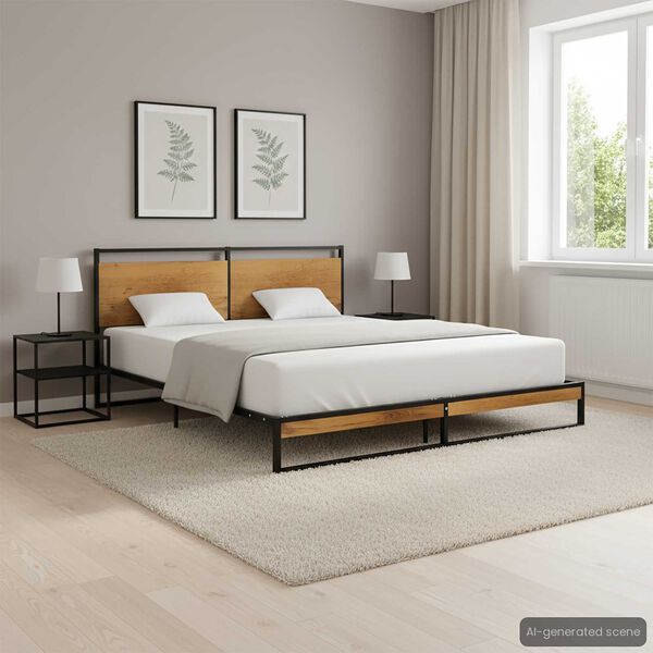 vidaXL Bettgestell Metall 140x200 cm