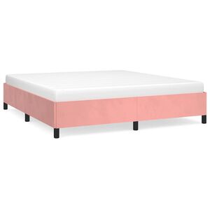 vidaXL Bettgestell Rosa 180x200 cm Samt