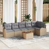 vidaXL Garten-Sofa-Set 7 pcs Beige und Hellgrau