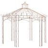 vidaXL Gartenpavillon Antikbraun 4 m Eisen