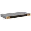 vidaXL Schweberegal Grau 50x23x3,8 cm MDF