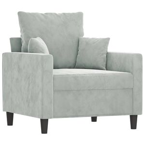 vidaXL Sessel Hellgrau 60 cm Samt