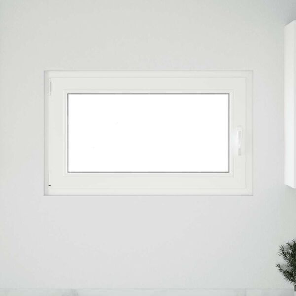 vidaXL Kellerfenster "RISOR" 100x70 cm Drehkipp DIN Links Anthrazit