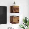 vidaXL Wandmontiertes TV-Regal Altholz 30,5 x 30 x 30 cm Holzwerkstoff