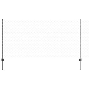 vidaXL Sechseckzaun mit Pfosten 10 x 1,2 m PVC-beschichteter Stahl