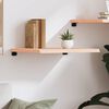 vidaXL Wandregal 60x60x(2-4) cm Massivholz Eiche Unbehandelt