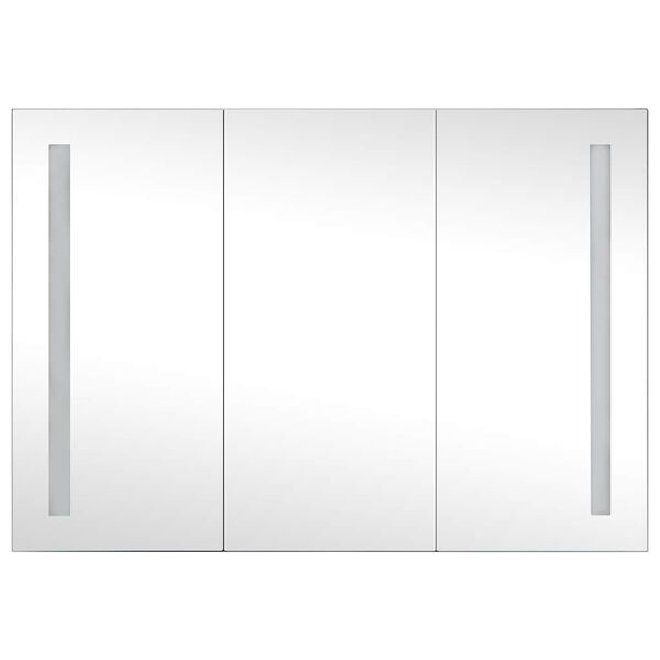 vidaXL LED-Spiegelschrank fürs Bad 89x14x62 cm