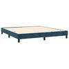 vidaXL Boxspringbett mit Matratze Dunkelblau 180x200 cm Samt