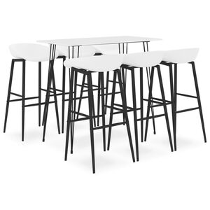 vidaXL 7-tlg. Bar-Set Wei&szlig;