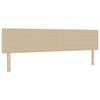 vidaXL LED Boxspringbett Hellgrau und Wei&szlig; 200 x 200 cm Cordstoff