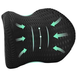 vidaXL Kopfkissen mit Kissen Schwarz 31 x 23 x 14 cm 4D Mesh