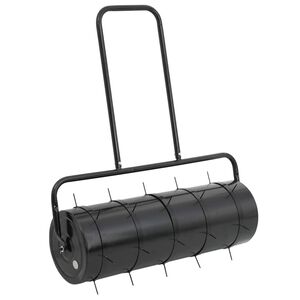 vidaXL Garten Rasenwalze mit Aerator Klammern &Oslash; 30 x 90 cm Stahl