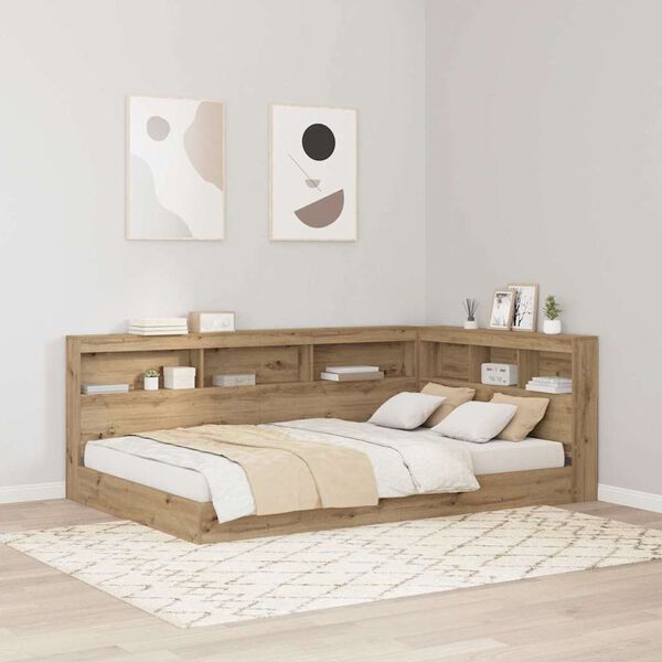 vidaXL Aufbewahrungskopfteil Artisan-Eiche 120 cm Holzwerkstoff
