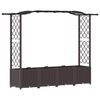 vidaXL Hochbeet mit Rankgitter und Dach Braun 204 x 40 x 138 cm PP