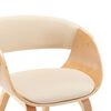 vidaXL Esszimmerst&uuml;hle 2 Stk. Creme Bugholz und Kunstleder