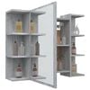 vidaXL Bad-Spiegelschrank Grau Sonoma 80x20,5x64 cm Holzwerkstoff