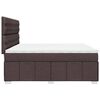 vidaXL Boxspringbett mit Matratze Dunkelbraun 200x200 cm Stoff
