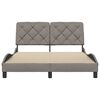 vidaXL Bettgestell ohne Matratze Taupe 140x190 cm Stoff