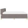 vidaXL Boxspringbett mit Matratze Taupe 200 x 200 cm Stoff