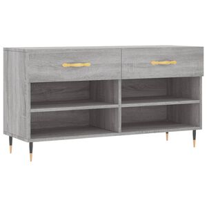 vidaXL Schuhbank Grau Sonoma 102x35x55 cm Holzwerkstoff