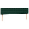 vidaXL Boxspringbett mit Matratzen Dunkelgr&uuml;n 180x210 cm Samt