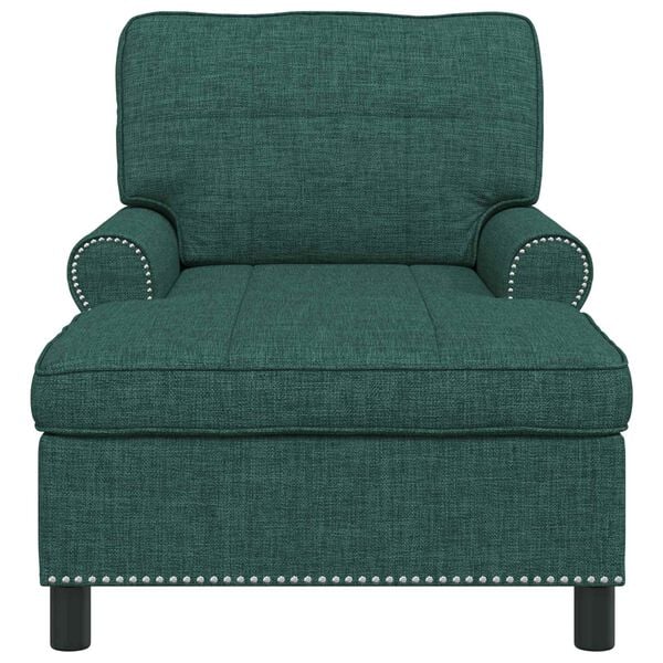 vidaXL Lounge-Liege mit Kissen Dunkelgr&uuml;n 91 x 157 x 91 cm Stoff