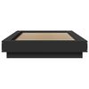 vidaXL Bettgestell mit LED Schwarz 90x190 cm Holzwerkstoff