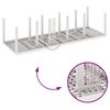 vidaXL Garten Essgruppe 13 pcs Wei&szlig; Synthetisches Rattan und Metall